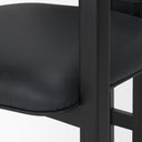 Carlisle Curved Back Black Leather Tripod Frame Dining Armchair - Default Title