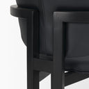 Carlisle Curved Back Black Leather Tripod Frame Dining Armchair - Default Title