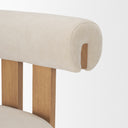 Tribeca Curve Open Back Cream Chenille Tripod Frame Dining Chair - Default Title