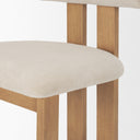Tribeca Curve Open Back Cream Chenille Tripod Frame Dining Chair - Default Title