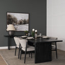 Grier 65 Black Wood w Black Cane Console Table - Default Title