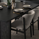 Grier 84 Black Wood w Black Cane Dining Table - Default Title