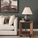 Hisako Mid Brown Open Round Accent Table - Default Title