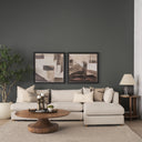Arno Warm Mid-Brown Wood Sculptural Round Coffee Table - Default Title