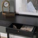 Grier 60 Black Solid Wood W Black Cane Office Desk - Default Title