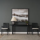 Grier 65 Black Wood w Black Cane Console Table - Default Title