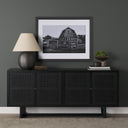 Grier 72 Black Wood W Black Cane Sideboard - Default Title