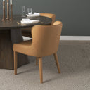 Nolan Slope Tan Leather Dining Chair - Default Title