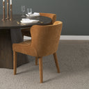 Nolan Slope Rust Chenille Dining Chair - Default Title
