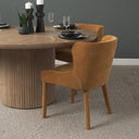 Nolan Slope Rust Chenille Dining Chair - Default Title