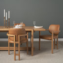Carlisle Curved Back Tan Leather Tripod Frame Dining Armchair - Default Title