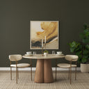 Parker I Cream Fabric Seat Gold Metal Frame Dining Chair - Default Title
