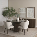 Terra 72L x 18W x 32H Dark Brown Wood Fluted Sideboard - Default Title