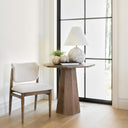Cline Cream Fabric Upholstered and Light Brown Wood Dining Chair - Default Title