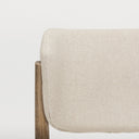 Cline Cream Fabric Upholstered and Light Brown Wood Dining Chair - Default Title