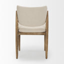 Cline Cream Fabric Upholstered and Light Brown Wood Dining Chair - Default Title
