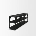 Bela Large Matte Black Arched Console Table - Default Title