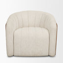 Fonda Cream Fabric w Natural Jute Swivel Accent Chair - Default Title