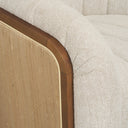 Fonda Cream Fabric w Natural Jute Swivel Accent Chair - Default Title