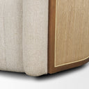 Fonda Cream Fabric w Natural Jute Swivel Accent Chair - Default Title