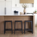 Colony Black-Brown Solid Wood Counter Stool - Default Title