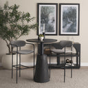 Parker Gray Fabric Seat Black Metal Bar Stool - Default Title