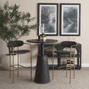 Parker Brown Faux Leather Seat Gold Metal Bar Stool - Default Title