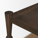 Corallo 42 Dark Brown Wood w Paper Rope Shelf Square Coffee Table - Default Title