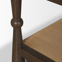 Corallo 42 Dark Brown Wood w Paper Rope Shelf Square Coffee Table - Default Title