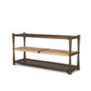 Corallo Dark Brown Wood w Paper Rope Shelf Console Table - Default Title