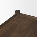 Corallo Dark Brown Wood w Paper Rope Shelf Console Table - Default Title