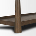 Corallo Dark Brown Wood w Paper Rope Shelf Console Table - Default Title