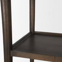 Corallo 2 Door Open Dark Brown Wood w Paper Rope Shelving Unit - Default Title