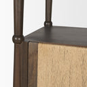 Corallo 2 Door Open Dark Brown Wood w Paper Rope Shelving Unit - Default Title