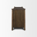 Corallo 85 Dark Brown Wood w Paper Rope 4 Door Closed Sideboard - Default Title