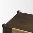 Corallo 85 Dark Brown Wood w Paper Rope 4 Door Closed Sideboard - Default Title