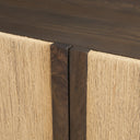 Corallo 85 Dark Brown Wood w Paper Rope 4 Door Closed Sideboard - Default Title