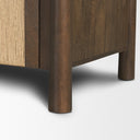 Corallo 85 Dark Brown Wood w Paper Rope 4 Door Closed Sideboard - Default Title