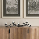 Quito Black Metal Chain-Link Five Candle Table Candle Holder - Default Title