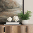 Malo 47L x 47W x 47H Cream Resin Small Sphere Decorative Object - Default Title