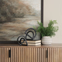 Locke Large Matte Black Metal Decorative Object - Default Title