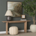Grier 65 Light Brown Solid Wood w Cane Console Table - Default Title