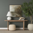 Sachi Beige w Stitching Pouf - Default Title