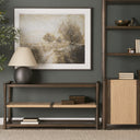 Corallo Dark Brown Wood w Paper Rope Shelf Console Table - Default Title