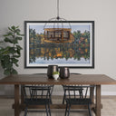 Penhill 25x24 Black and Wooden Three Bulb Chandelier - Default Title