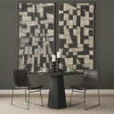 Thornton I Dark Brown Faux-Leather Seat Black Iron Frame Dining Chair - Default Title