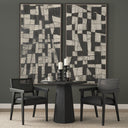 Wanda Matte Black Wood Pillar Candle Holders Set of 2 - Default Title