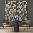 Reid Framed Brown Cane Cream Fabric Dining Armchair - Default Title
