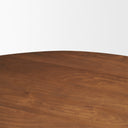 Atlas 42 Warm Mid-Brown Wood Stacked Pedestal Base Round Dining Table - Default Title