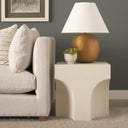 Bunda Square Sculptural Stone Finish Accent Table - Default Title